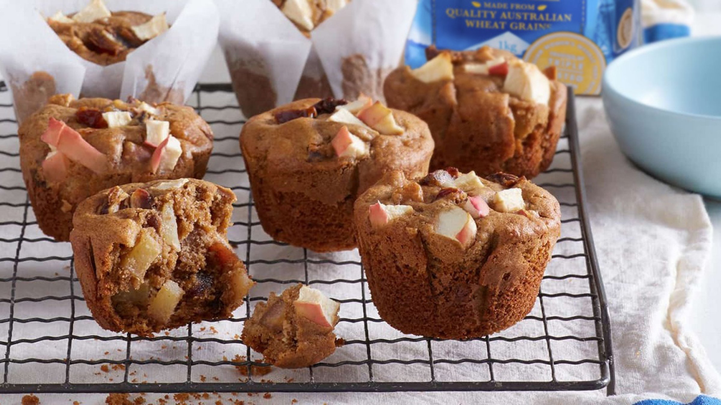 Apple Cinnamon & Date Muffins White Wings